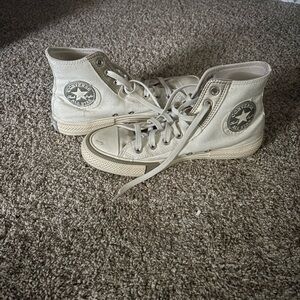 Converse High-Tops in Off-White